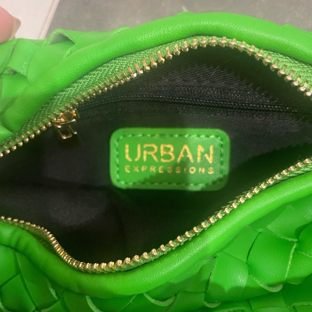 Urban Expressions Neon Green Crescent Shoulder bag - Picture 2 of 3